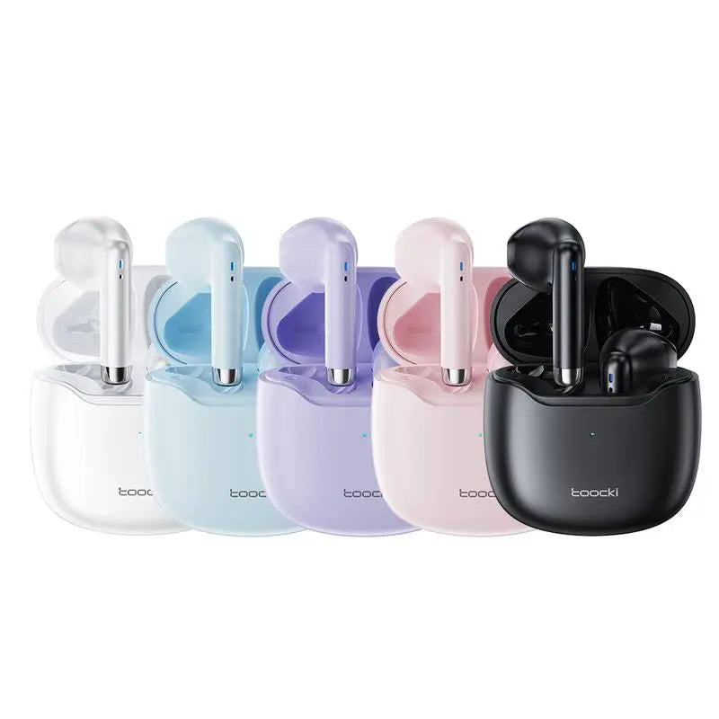 Wireless Earbuds 40H Playtime 8H Continuous Playtime Bluetooth Earbuds Stereo Bluetooth Wireless Headphones with Microphone and Charging Case for Ios Android Sports Black