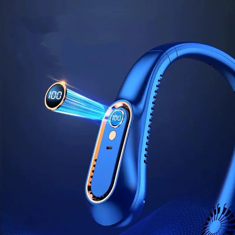 Portable Outdoor Neck Fan with Adjustable Settings for Sports and Running Cooling