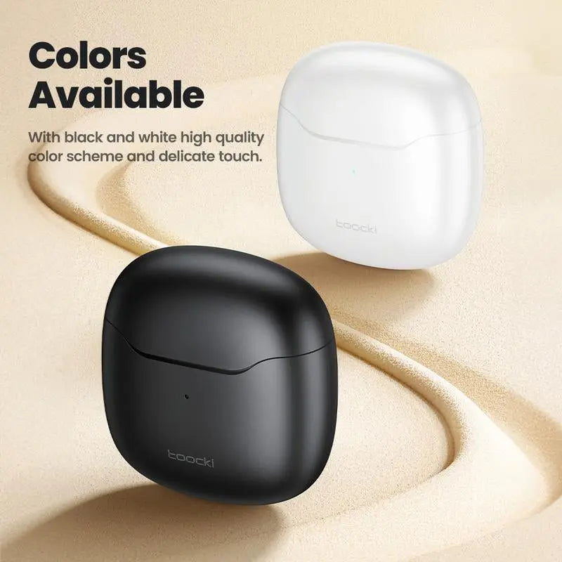 Wireless Earbuds 40H Playtime 8H Continuous Playtime Bluetooth Earbuds Stereo Bluetooth Wireless Headphones with Microphone and Charging Case for Ios Android Sports Black