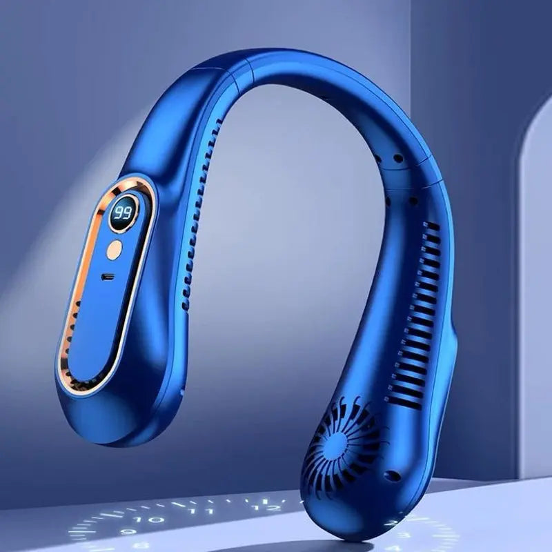 Portable Outdoor Neck Fan with Adjustable Settings for Sports and Running Cooling