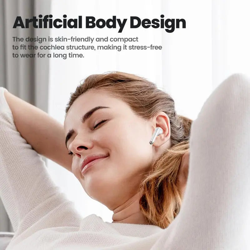 Wireless Earbuds 40H Playtime 8H Continuous Playtime Bluetooth Earbuds Stereo Bluetooth Wireless Headphones with Microphone and Charging Case for Ios Android Sports Black