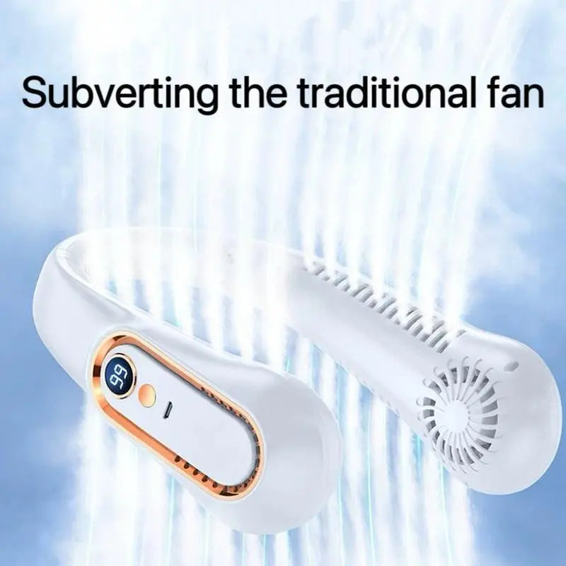 Portable Outdoor Neck Fan with Adjustable Settings for Sports and Running Cooling