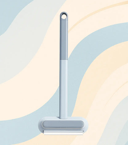 Sweeping brush on a pastel background