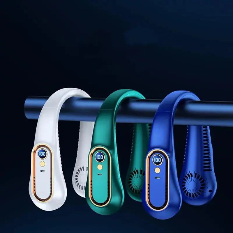Portable Outdoor Neck Fan with Adjustable Settings for Sports and Running Cooling